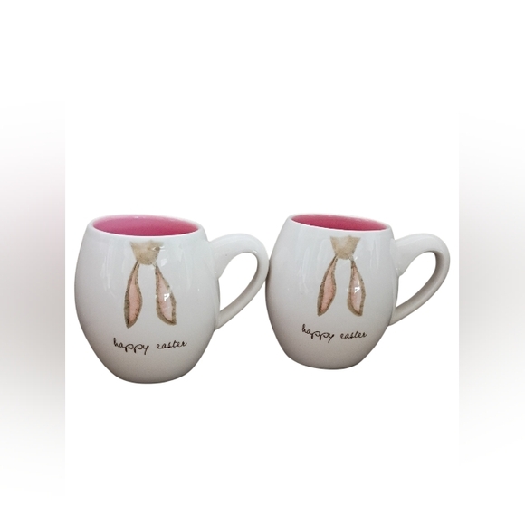 Rae Dunn Other - Rae Dunn Ceramic Set Of 2 "Happy Easter" Mugs